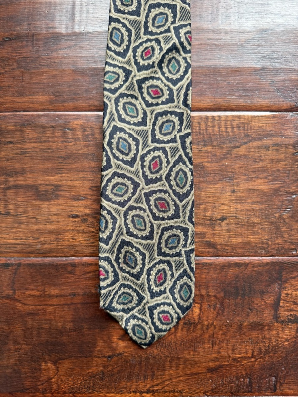 Vintage 1964 Lorenzo Silk Tie Made in Italy Abstract Pattern